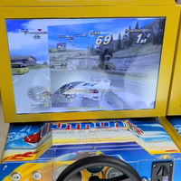 Machines de jeu de simulation d'arcade LCD HD Outrun de 22 pouces à pièces, course de voitures à vitesse folle pour enfants en plastique durable