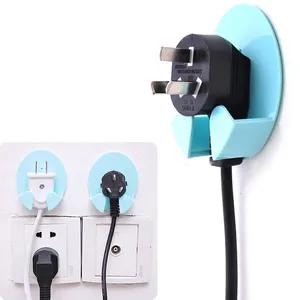 LTT1742 perlindungan keselamatan penyimpanan pengaturan gantungan dua steker Set kait tugas berat dinding Elektronik Plug Hook