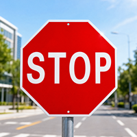 Panneau de signalisation routière réfléchissant personnalisé en aluminium, étanche, pour la sécurité routière municipale à grande vitesse, panneau d'avertissement de sécurité, panneau Stop pour la sécurité routière