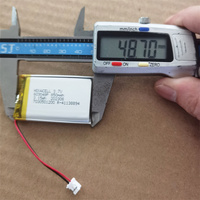 KC BIS CB approuvé 603048 654060 703050 803460 850mAh 1000mAh 1500mAh 2000mAh 3.7V avec connecteur JST