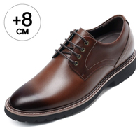 Chaussures Derby Formelles pour Hommes en Gros d'Usine, Chaussures Habillées Rehaussantes, Chaussures Derby Augmentant la Taille de 7 cm, Chaussures de Mariage Derby à Lacets