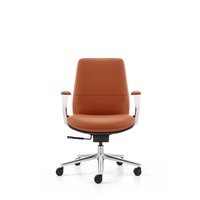 Chaise de bureau ergonomique de luxe moderne en cuir de qualité commerciale contemporaine