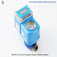 Compteur d'eau intelligent prépayé OEM 15 mm en fonte et laiton, antirouille, classe R80, avec interface à double affichage et débitmètres multi-jets