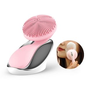 Brosse exfoliante pour le visage, rouleau de massage facial, nettoyeur sonique électrique en silicone, nettoyage en profondeur de la peau, brosse nettoyante pour le visage - Product Image 1