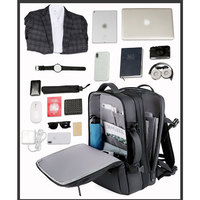Mochila para Portátil Unisex de Gran Capacidad (20-39L), con Paneles de Oxford, Poliéster y Nailon, Cierre de Cremallera, Diseño Moderno, Anti-Robo, Puerto de Carga USB Inteligente