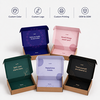 Kotak Pengiriman Persegi Panjang Kertas Kraft Ramah Lingkungan Dapat Didaur Ulang Interior Ungu Offset Embossing Laminasi Matt Desain Kustom Hadiah