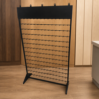 Présentoir métallique personnalisé pour échantillons de marbre, avec crochets sur les deux côtés pour échantillons de bois et de carreaux