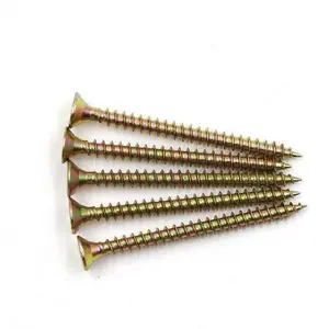 Ốc Vít Ốc Vít đôi đầu phẳng Pozi Phillips ổ đĩa vít ván Vàng kẽm mạ kẽm cho gỗ DIN 7505