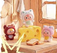 Prix de gros Authentique 12 pièces/boîte Série Baby Three Little Dragon World Beans Boîte mystère Adorables mini figurines Ornements de bureau