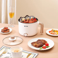 Meilleure vente Mini 1,5L Marmite électrique multifonction antiadhésive avec cuiseur vapeur pour la maison, chauffage rapide des aliments.