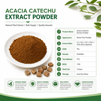 Poudre d'extrait d'Acacia Catechu à base d'ingrédients naturels, vente en gros usine, 15%-55% Catechines, standardisé 10:1 20:1