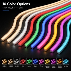 แถบไฟ LED neno PVC 11สี IP65กลางแจ้งกันน้ำ DC12V 8mm PCB SMD 1835แถบ120LED RGB สมาร์ทไฟ LED ยืดหยุ่น - Product Image 2