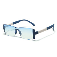 Gafas de Lectura de Luz Azul de Alta Definición de Doble Uso, Modernas, Ultraligeras, Anti-Fatiga, para Hombre y Mujer, sin Montura, Material de PC