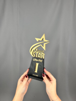 Trophée en bois personnalisé, logo gravé au laser, plaque de récompense sportive pour champion