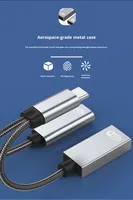 Cable Convertidor de Datos USB2.0 Tipo C con Adaptador de Puerto PD de Carga Rápida de 5A, Blindaje Trenzado, Uso con Banco de Energía, Aleación de Aluminio y Nailon