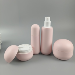 Nouveau pot <span class=keywords><strong>de</strong></span> crème rond PMU à surface mate 30g 50g pot <span class=keywords><strong>de</strong></span> lotion rose mat pour bébé - Product Image 1