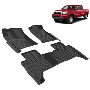 Tapis de sol de voiture 3D Tpe imperméables tous temps de luxe pour Toyota Tacoma Double Cab 2005-2015 tapis de sol de ramassage - Product Image 2