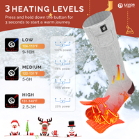 Chaussettes chauffantes longues jusqu'aux genoux pour hommes et femmes, chasse, ski, randonnée, activités de plein air, chaussettes chauffantes alimentées par batterie