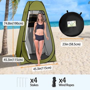 Tente de douche extérieure, toilettes de camping, vestiaire portable avec <span class=keywords><strong>sac</strong></span> de transport - Product Image 4