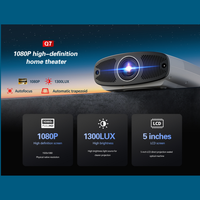 Proyector de Cine en Casa Q7Ultra HD 4K con Enfoque Automático, 2G de RAM, Android 9, Lámpara LED/Láser de 1300 Lúmenes, 2K Integrado, Mini, para Estados Unidos