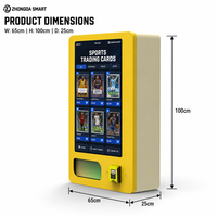 Mesin Vending Dinding Layar Sentuh 32 Inci untuk Paket Peningkatan TCG, Kartu Rating, Kotak Misteri, SDK Berbasis Cloud