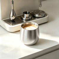 Tasse à café isotherme double paroi en acier inoxydable 304, forme œuf, pour expresso, whisky, jus, bière, style coréen