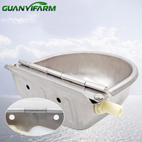 Abreuvoir automatique en acier inoxydable de type flotteur pour bétail, chevaux, moutons, vaches, porcs avec tuyau d'eau de 1,5 m
