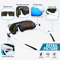 Lunettes de soleil sport polarisées haute qualité 2026 avec verres miroir pour cyclisme, course à pied, pêche, pickleball – Modèle homme de créateur – Protection optimale