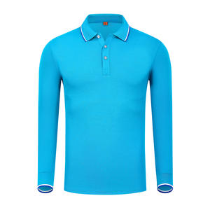 Polo unisex ropa de trabajo personalizada manga larga solapa logotipo personalizado cuello en <span class=keywords><strong>V</strong></span> Polo camiseta - Product Image 2