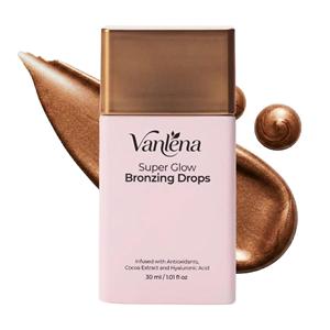 Gouttes bronzantes illuminantes hydratantes véganes à label privé, teinte visage dorée chatoyante avec extraits de plantes naturelles - Product Image 1