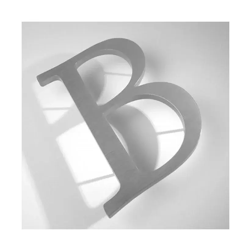 Alphabets métalliques bricolage avec logo personnalisé de haute qualité Lettre 3D signe Lettre métallique en acier inoxydable