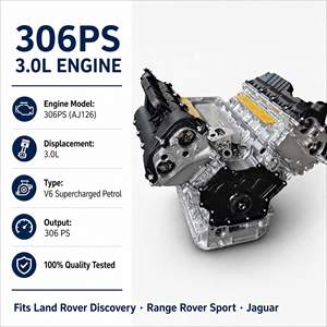 Ensemble moteur essence suralimenté V6 3.0L 306PS AJ126 DOHC pour Land Rover Discovery Range Rover Sport - Product Image 3