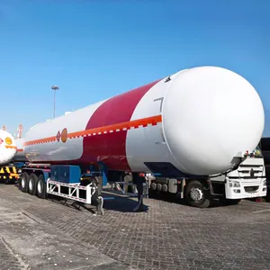 Yeni kullanılan 3 aks 50000 litre 28 Ton 60 Cbm gaz metan tankı LPG tankeri yarı römork