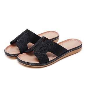 Di modo Dell'unità di elaborazione <span class=keywords><strong>H</strong></span> Forma Piatta Open Toe Slip On Estate Delle Signore Pantofole e Sandali per Le Donne - Product Image 1