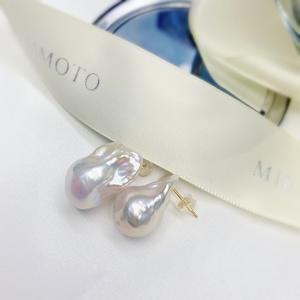 Precioso Simple moda exquisito grande barroco perla de agua dulce Stud pendientes Redbook Internet celebridad mismo estilo - Product Image 3