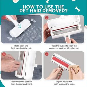 Dog Hair Fur Cleaner Eco-Friendly Remove Furniture Sofa Clothes Grooming <b>Brush</b> Lint Roller Self Cleaning Remover <b>Pet</b> Epilator - Product Image 2