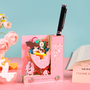 Feliz Día DE LA MADRE flor personalizada 3D Bloc de notas regalos del Día DE LA MADRE decoración de lujo regalo de cumpleaños para mamá - Product Image 4