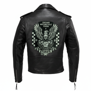 Classic Biker Skull Motorcycle Embroidery Patch - Product Image 1