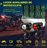 Phare LED Devil Eyes à prix d'usine, 1 lentille, blanc-jaune, double couleur, haute puissance, pour pièces de moto, éclairage moto