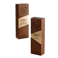Trophées en bois massif sur mesure, thème étoile à cinq branches, récompenses annuelles pour les employés, gravure créative, durable, marque Dehao