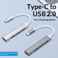 Convertisseur Hub Type C avec ports USB multiples, prise en charge de la connexion clavier et souris externes pour ordinateur portable, station d'accueil universelle