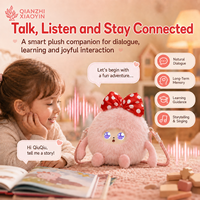 Sac bandoulière mini en peluche connecté IA, rose à pois avec nœud, IA vocale, 6 langues, mémoire longue durée, multi-usages, pour le quotidien, les voyages, cadeau