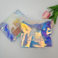 Sac de maquillage holographique à fermeture éclair en PVC Pochette cosmétique à paillettes avec extracteur en métal pour sac de rangement de maquillage de voyage