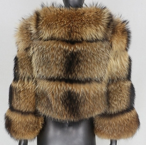 Giacca Corta in <span class=keywords><strong>Pelliccia</strong></span> di Procione Calda e di Alta Qualità, Stile Casual Vintage, Ideale per l'Inverno, Vendita all'Ingrosso - Product Image 6