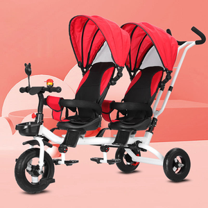 Two Seater Tricycle / Double Baby <strong>Trike</strong> / <strong>Toddler</strong> Bike <strong>With</strong> <strong>Handle</strong> - Product Image 3