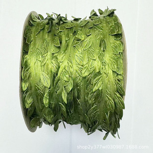 Guirlande de feuilles vertes artificielles Pengteng, 10 cm, en tissu polyester gaufré, pour décoration de mariage, décoration intérieure, matériaux artisanaux - Product Image 5