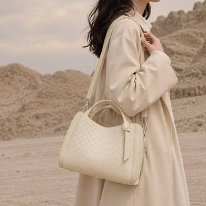 Usine Custom Cuir Tressé Poignée Nouée Noir Panneau Bande Amovible Minimaliste <span class=keywords><strong>Sac</strong></span> Femme Seau - Product Image 4