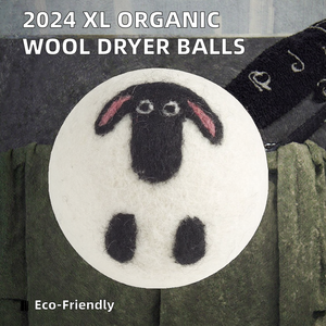 2025 nouveauté XL modèle 7cm marque privée <span class=keywords><strong>laine</strong></span> bio sèche boules <span class=keywords><strong>laine</strong></span> de nouvelle-zélande emballée dans un sac en coton de lavage de blanchisserie - Product Image 3