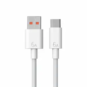 Cabo de carregamento rápido, carregador rápido de 1m tipo c, 6a, 66w, usb c, dados, usb tipo-c, cabo de carregador para samsung huaw