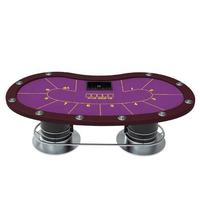 YH 96*48 pouces De Forme Ovale Entièrement Personnalisé Casino Texas Holden Table de Poker Avec Puces Plateau Jeu Utilisé